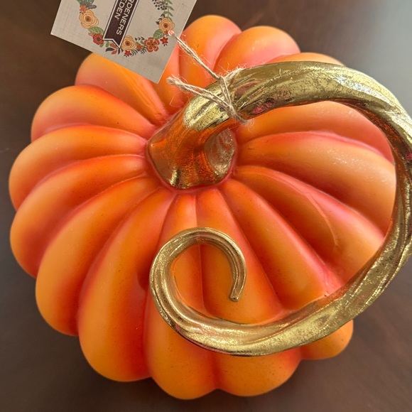 Orange and Gold Decorative Pumpkin - Picture 6 of 11